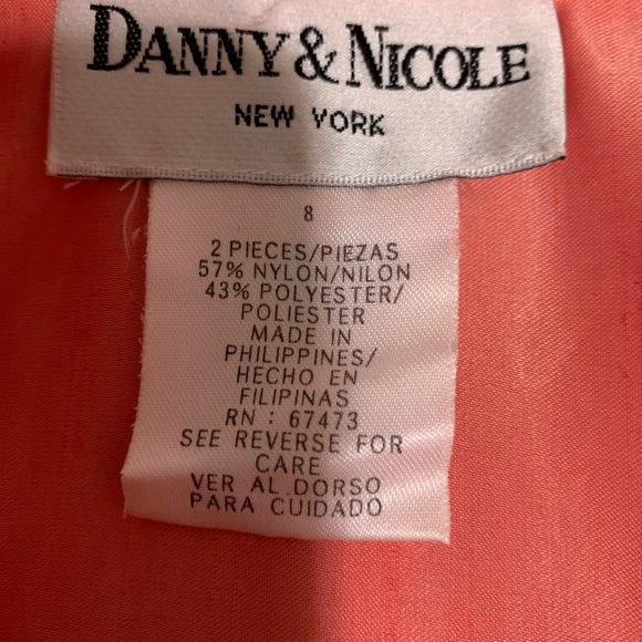 Danny & Nicole 2-Piece Coral Spring Pants Blazer - Picture 8 of 8